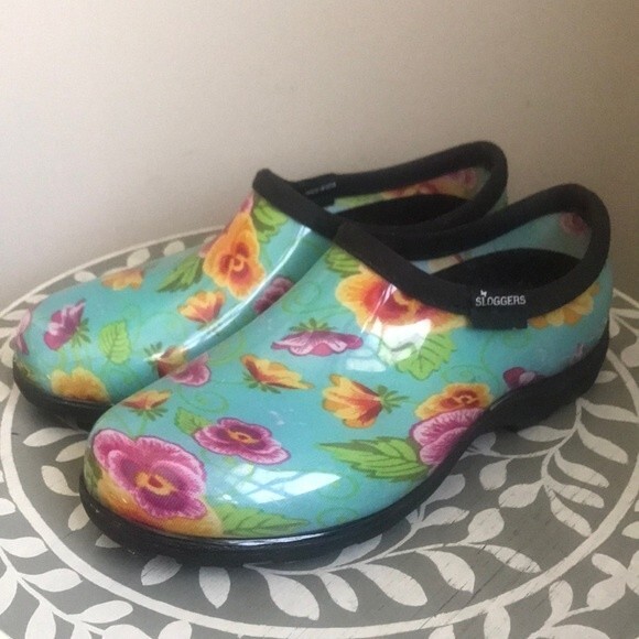 Sloggers Floral Gardening Clogs sz 6 - Picture 1 of 12